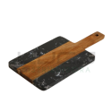 Tabla Mango Marmol Negro y Madera MACAEL- MISHKA - 30 x14 cm